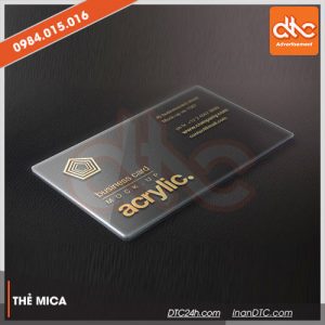 Name card mica in UV